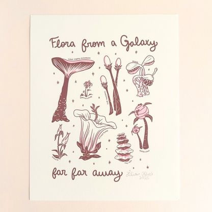 illustration of flowers and plants from star wars