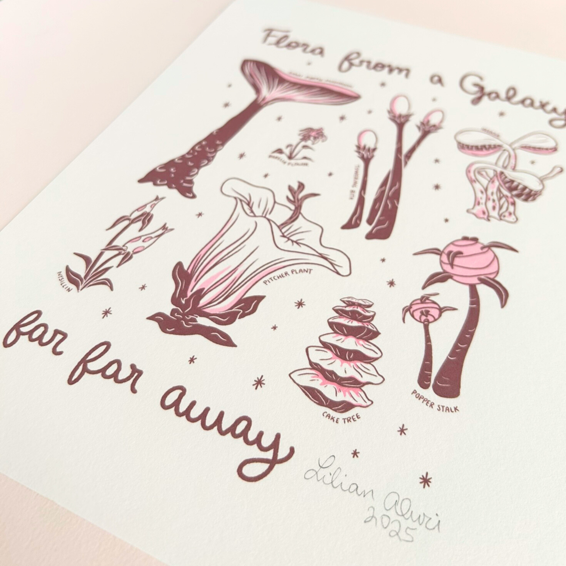 illustration of flowers and plants from star wars