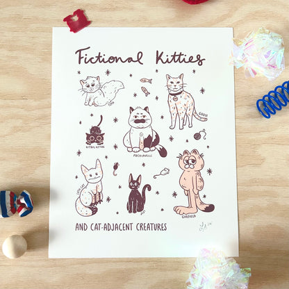 Fictional Kitties Print