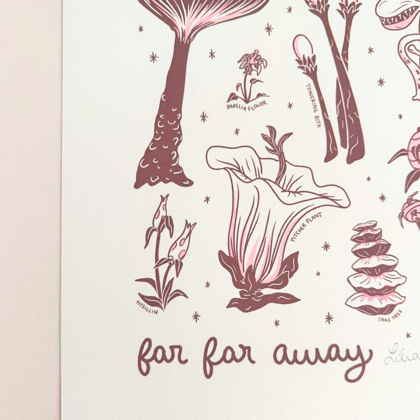 illustration of flowers and plants from star wars