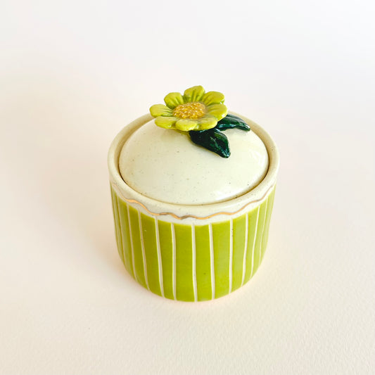 Chartreuse Flower Jar (Seconds Sale)