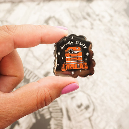Sleepy Droid Pin