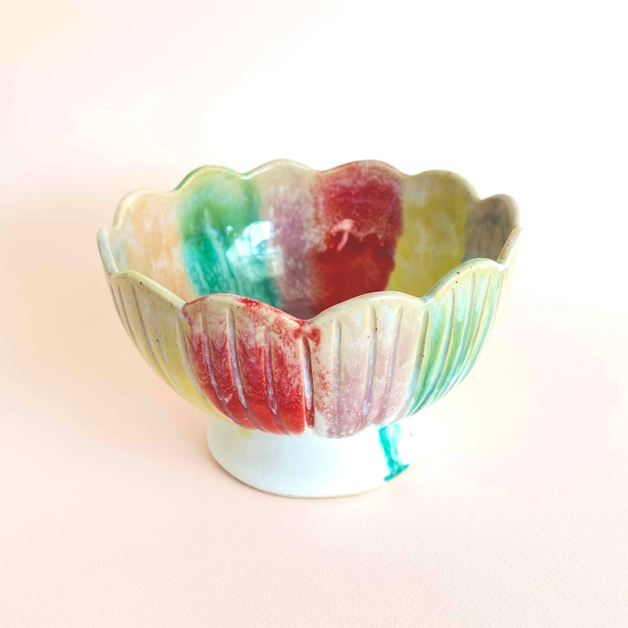Rainbow Pedestal Bowl (Seconds Sale)