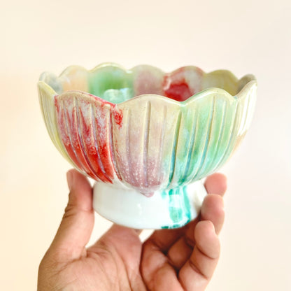 Rainbow Pedestal Bowl (Seconds Sale)