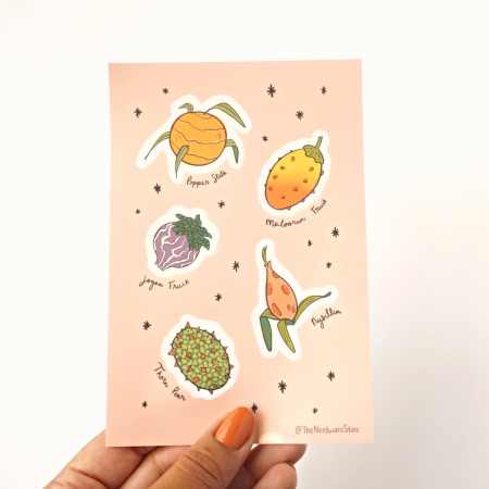 Galaxy Fruits Sticker Sheet